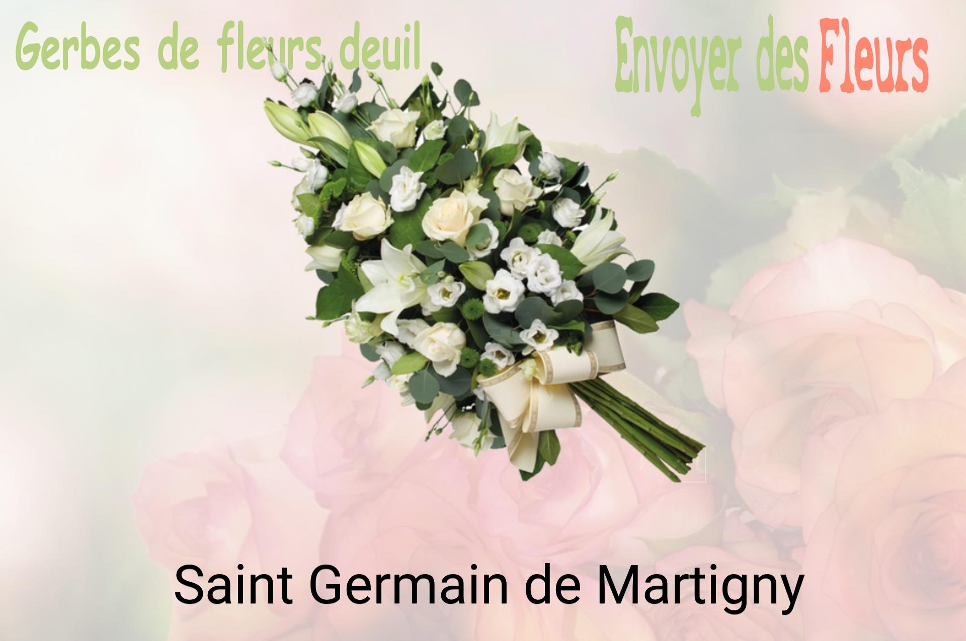 Gerbe de fleurs de deuil livrée à Saint-Germain-de-Martigny